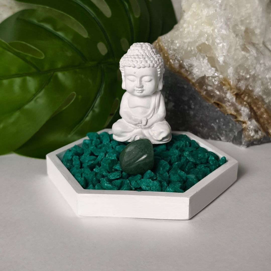 Jardín Zen Hexagonal cuarzo Aventurina