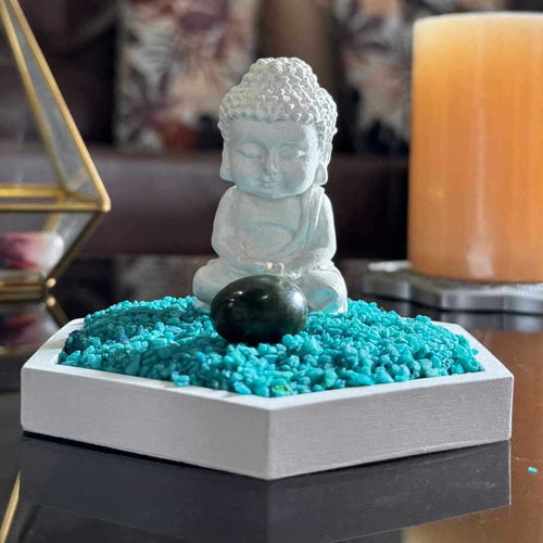 Jardín Zen Hexagonal cuarzo Aventurina