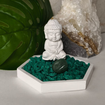 Jardín Zen Hexagonal cuarzo Aventurina