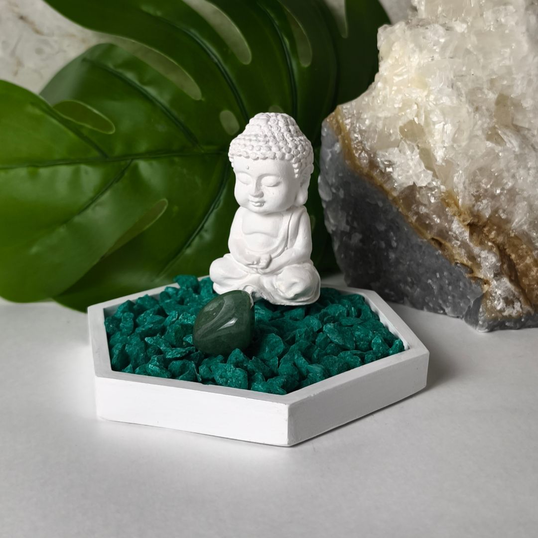 Jardín Zen Hexagonal cuarzo Aventurina