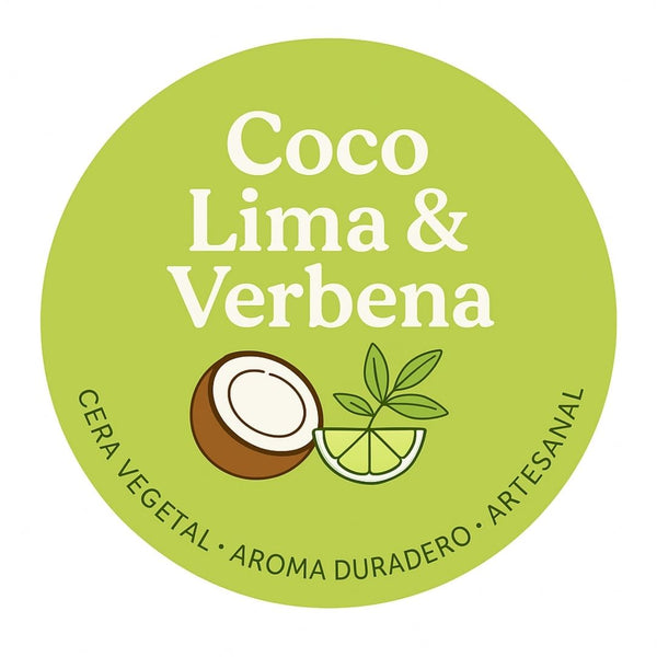 Coco Lima & Verbena – Wax Melts de Cera Vegetal 50g · Vitalidad & Frescura Energética